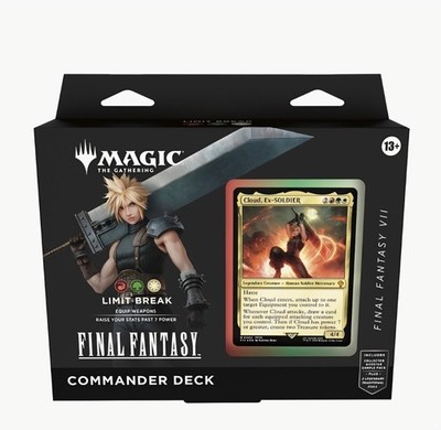 Magic MTG Final Fantasy VII Limit Break Commander Deck Cloud FF7 Sealed