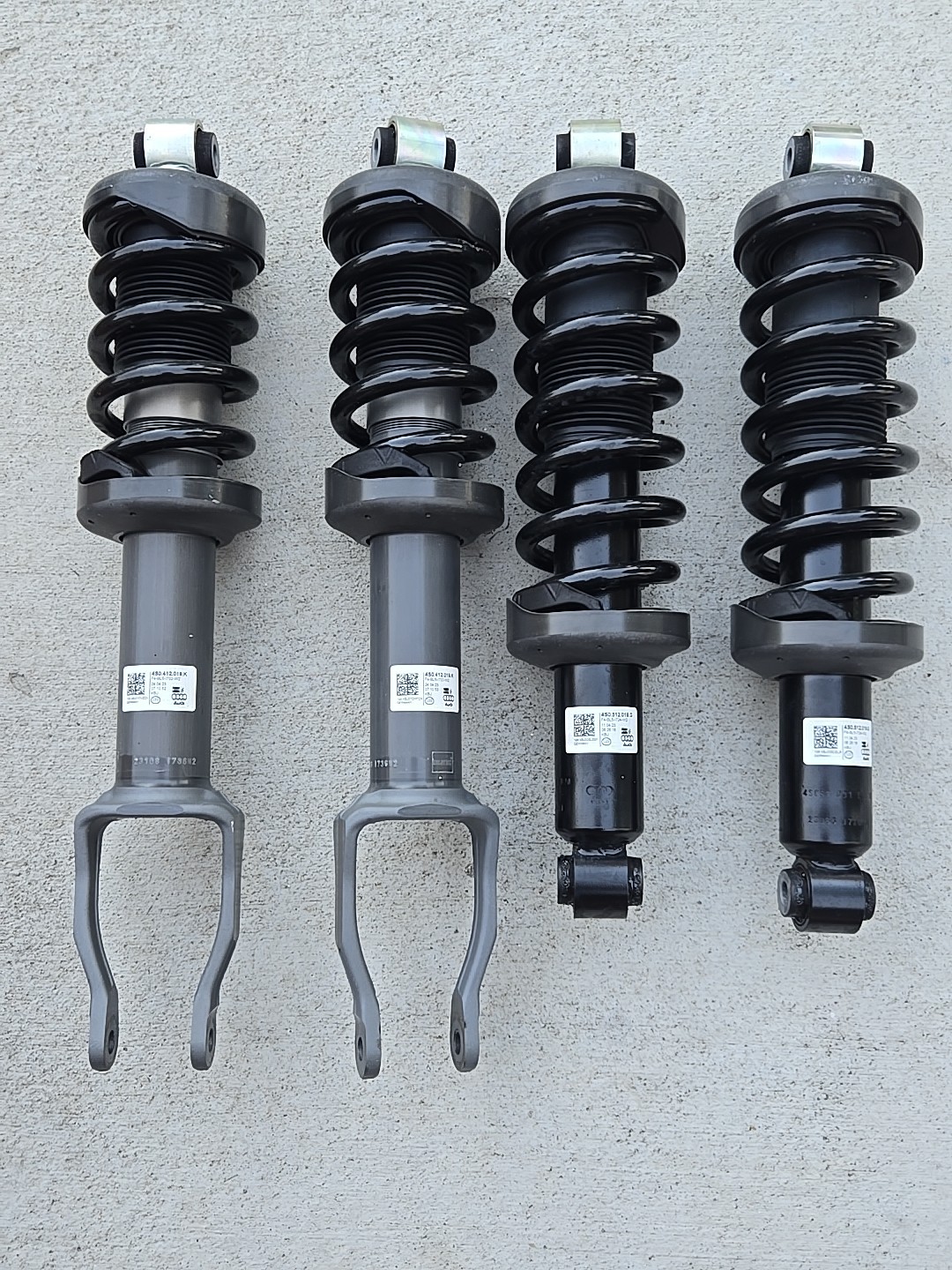 2017-24 Audi R8 FRONT AND REAR SHOCK ABSORBER STRUT & COIL SPRING OEM