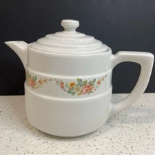 Vintage DRIP-O-LATOR Ceramic Floral Coffee Tea Pot by Enterprise Aluminum Co