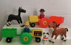 VINTAGE 80'S FISHER PRICE LITLE PEOPLE FARM ACCESSORIES LOT