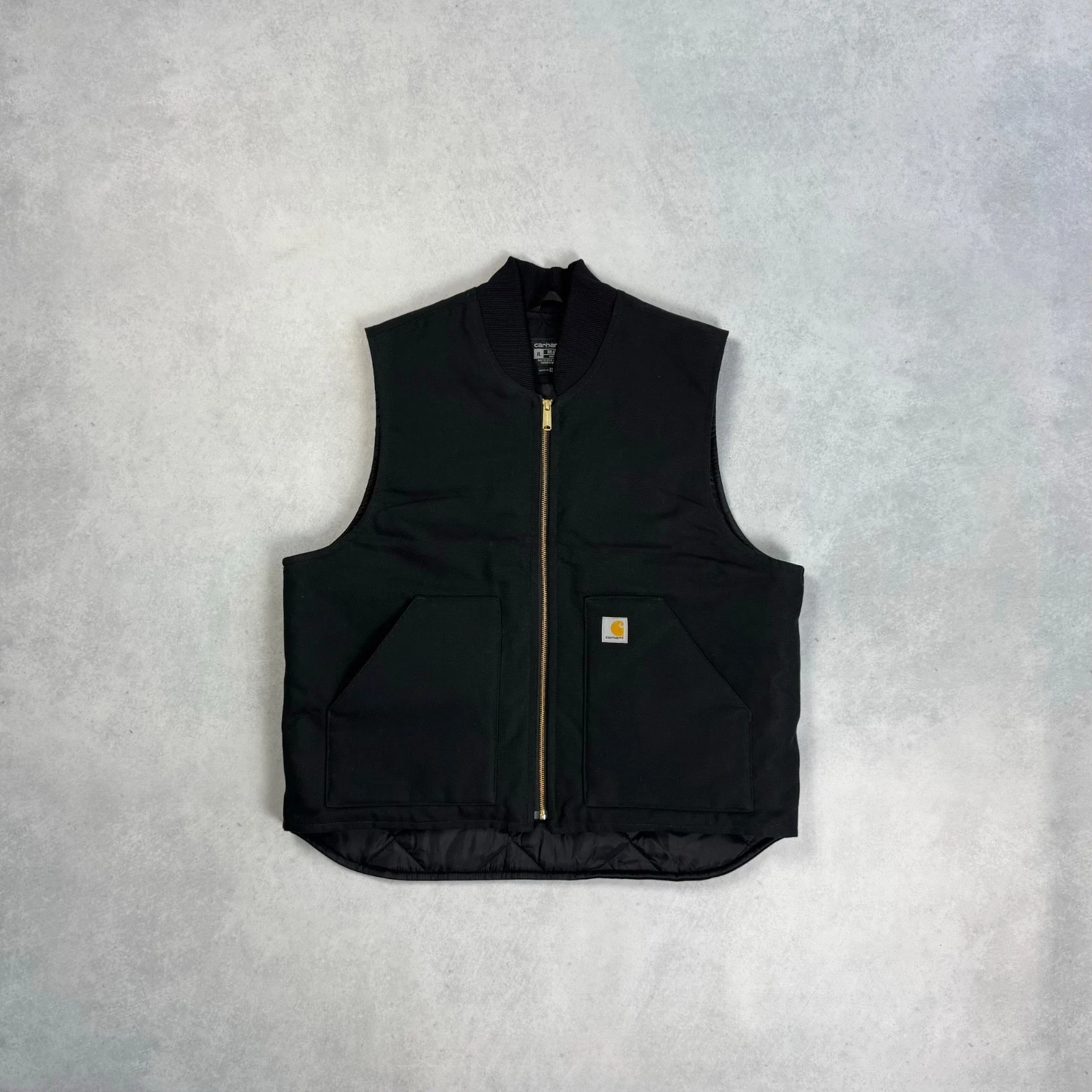 NWOT CARHARTT RELAXED FIT FIRM DUCK INSULATED RIB COLLAR VEST OV0001-M SIZE XL