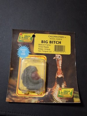 RARE VINTAGE 1996 WOODS WISE TURKEY CALL BIG BITCH WW018 NOS MED FRAME
