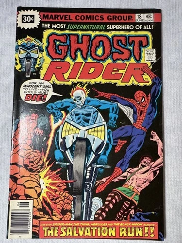 Marvel Ghost Rider #18 June 1976 - Salvation Run - Vintage Comic - Bronze Age