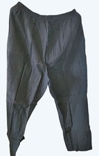 Vtg Avon Delta Burke Collection Crinkle Black Elastic Waist Cotton Pants 2X USA