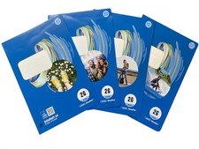 10 Schulhefte Heft DIN A4 Lineatur 26 kariert 5x5mm mit Rand je 16 Blatt