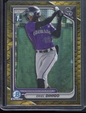 2024 Bowman Chrome 1st RC Eriel Dihigo Reptilian Gold Refractors /50 Rockies