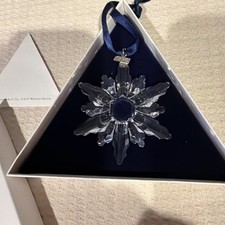 1998 Swarvoski  Christmas Ornament, Double box, COA