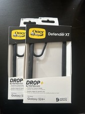 TWO OtterBox Defender Pro XT Series Case for Samsung Galaxy S24 - Clear/Black