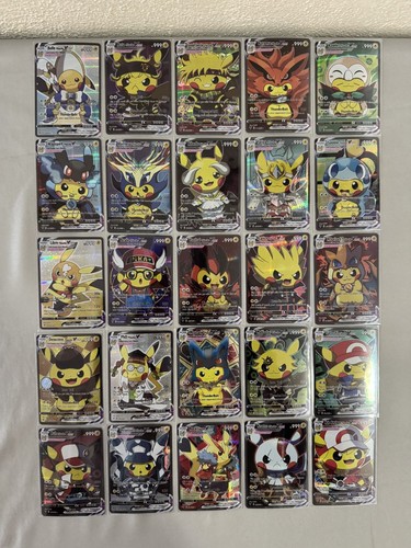 Vcos Pikachu Cosplay Set Custom Fan Art Lot 50 Holo Karten Pokemon Rares NM