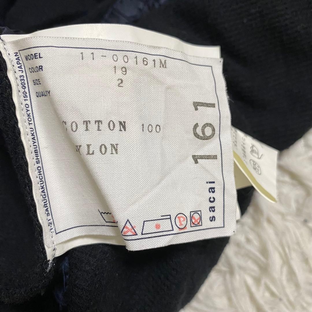 sacai different material Docking Long Sleeve cut … - image 5