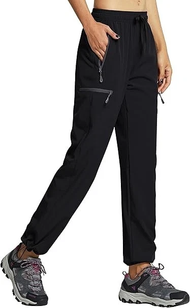 CHOUBAGUAI Pantaloni Cargo da Paracadute per Donna Pantaloni Estivi ad Asciugatura Rapida Donna Nero Giapponese Streetwear Hip Hop Tasca Grigia- Nero-XXXL