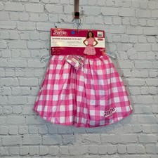 Barbie Gingham Tutu Girl  s Costume Skirt with Bow Sz: Child L/XL