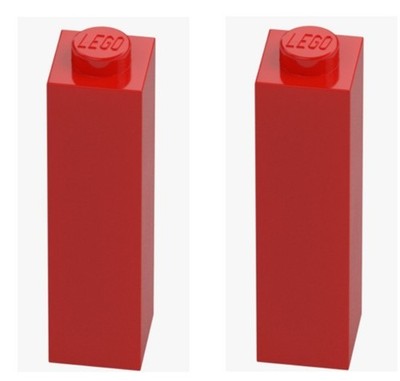LEGO 2x brick 1x1x3 bright red 14716 6061700 architectural brick red