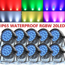 10X 300W 20 LED Stage Lights RGBW Waterproof IP65 Par Light Outdoor DMX DJ Party