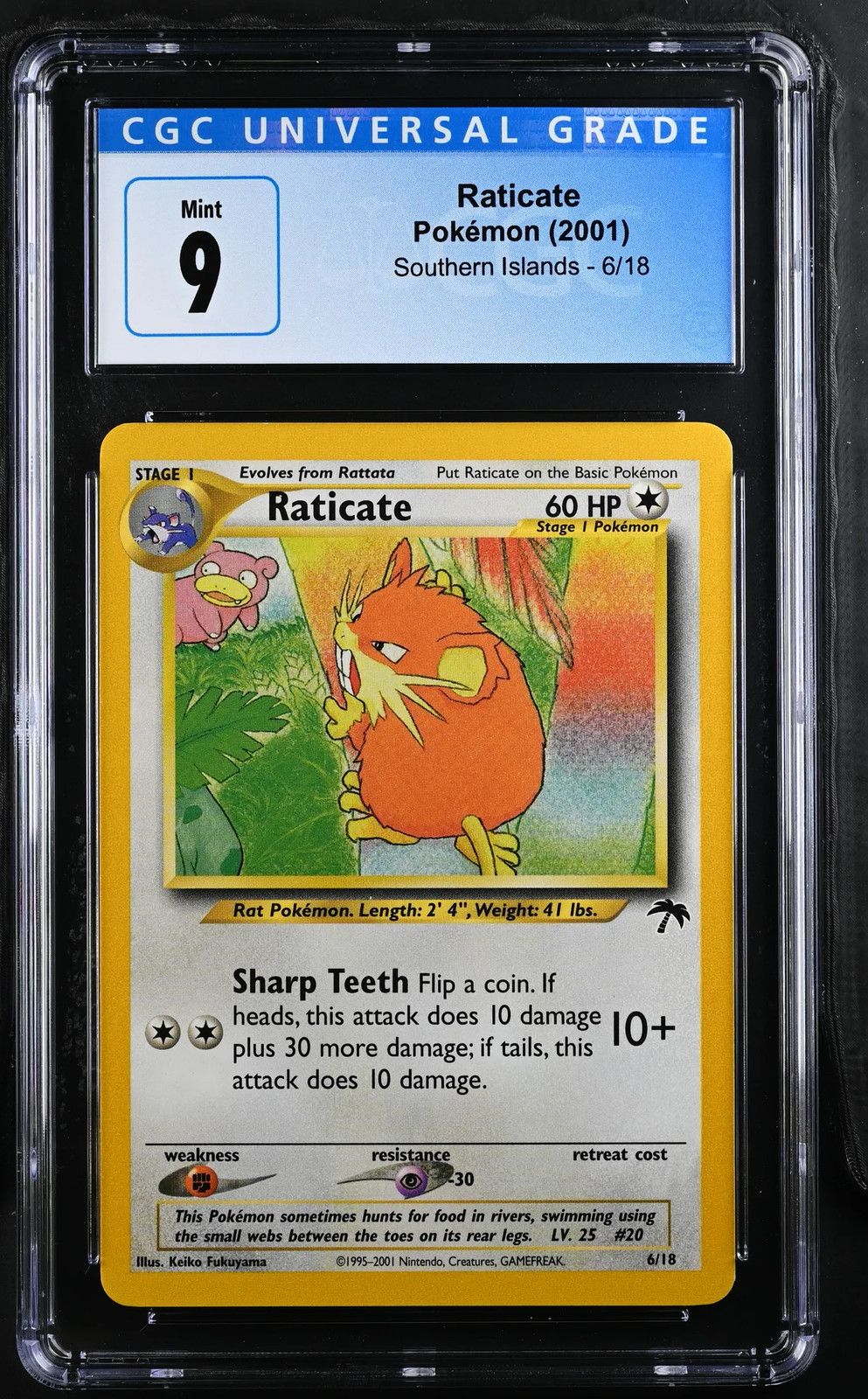 2001 Pokémon Southern Islands Raticate CGC 9