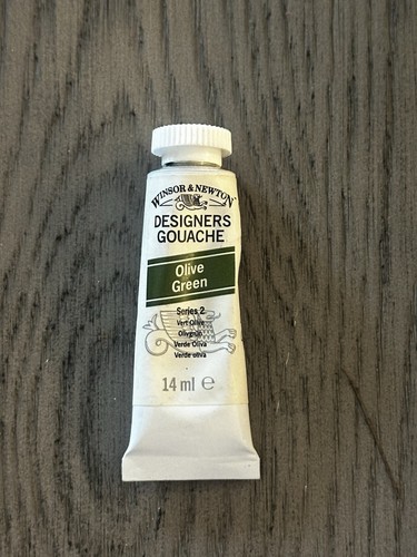 Windsor & Newton Designers’ Gouache, 14 ML Tube, Olive Green