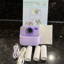 Upgrade Kids Camera Instant Print for Boys and Girls, 1080P HD Dual-Lens Selfie
