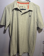 Men  s Hurley Polo Grey Size Small