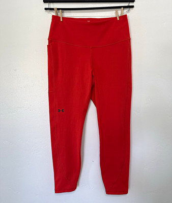 Under Armour RUSH Women s Red Compression Leggings Gym & Training, Size Medium