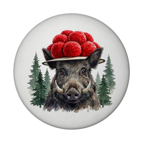Wildschwein Mit Bollenhut Magnet Schwarzwald Motiv-image
