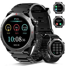HD Smart Watch for Men - Call/Message, Heart Rate Monitor, 110 Sports Modes, Wa