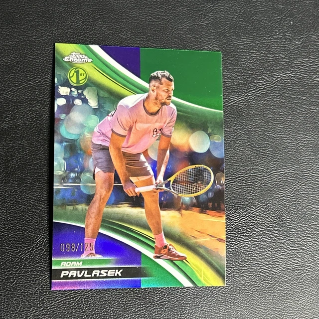 2025 Topps Chrome Tennis Adam Pavlasek Purple Green /125 1st