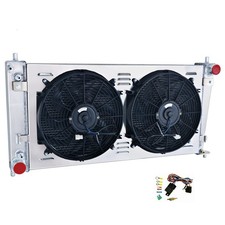4 Core Aluminum Radiator for 1999-2009 F150 F250 F350 with Fans Wiring Kit