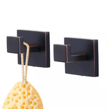 J-Hook Wall Mount Robe/Towel Hook in Oil Rubbed Bronze 2-Piece