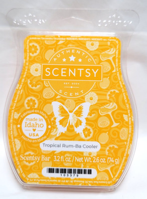 Tropical Rum-Ba Cooler Scentsy Wax Bar 3.2 oz Works w/ Wax or Tart Warmer 103379