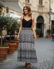 J.Crew factory black maxi dress size 4 casual lightweight Print  Fit & Flare