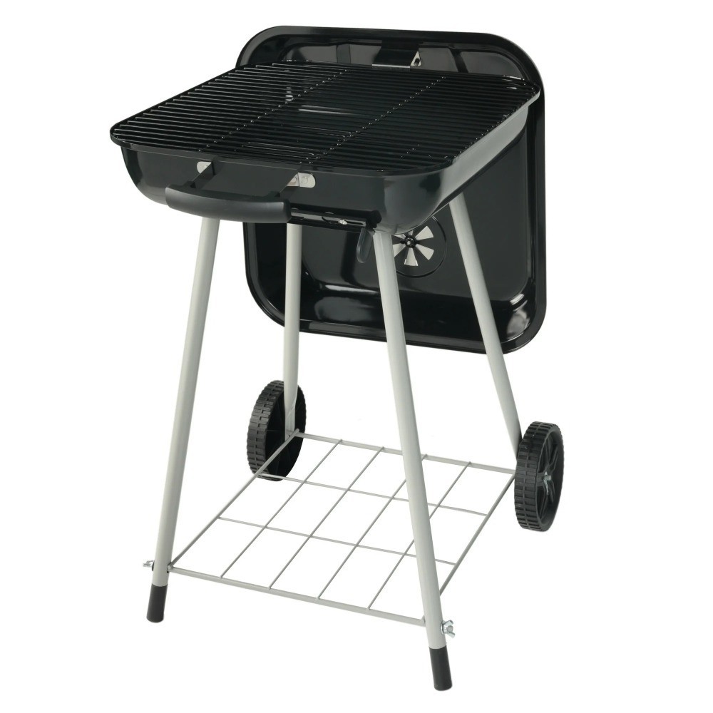 Expert Grill Black Charcoal Grill 17.5with Wheels Portable OutdoorBarbecue Grill