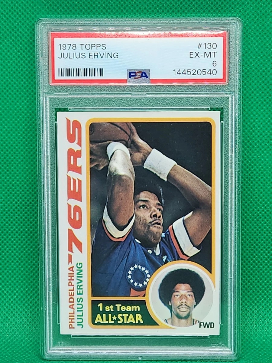 Topps Julius Erving Philadelphia 76ers Basketball Sports Trading
