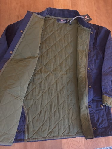 VINEYARD VINES Deep Bay Navy Quilted Barn JACKET Coat Boys Sz M 12-14 $165 NWT - Picture 6 of 9