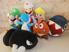 Super Mario Bros Plush Lot 7 Toys Luigi Peach Yoshi Bullet Stuffed Toys