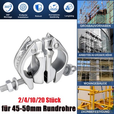 360° Drehkupplung Ø48 mm Gerüstkupplung Normalkupplung für Gerüstrohr 45-50mm DE