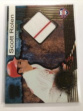 Scott Rolen 2001 Pacific GAME WORN 2 COLOR JERSEY PATCH PHILLIES RARE!!