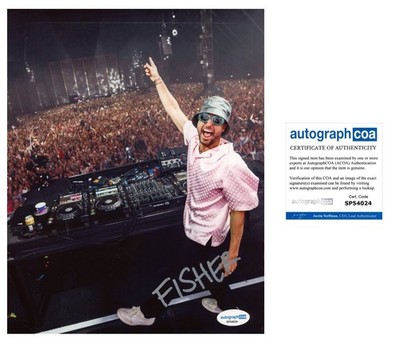 FISHER SIGNED DJ EDM LOSING IT OI OI PRODUCER - 8x10 PHOTO - ACOA COA