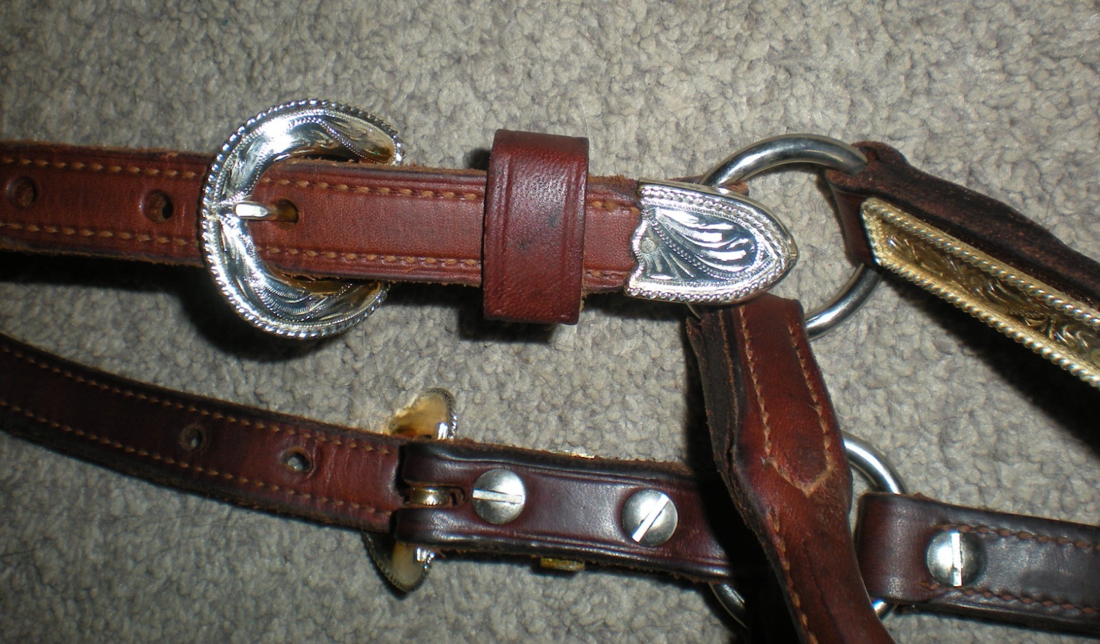 NEW Weanling Leather Silver Show Halter  Western Horse Tack