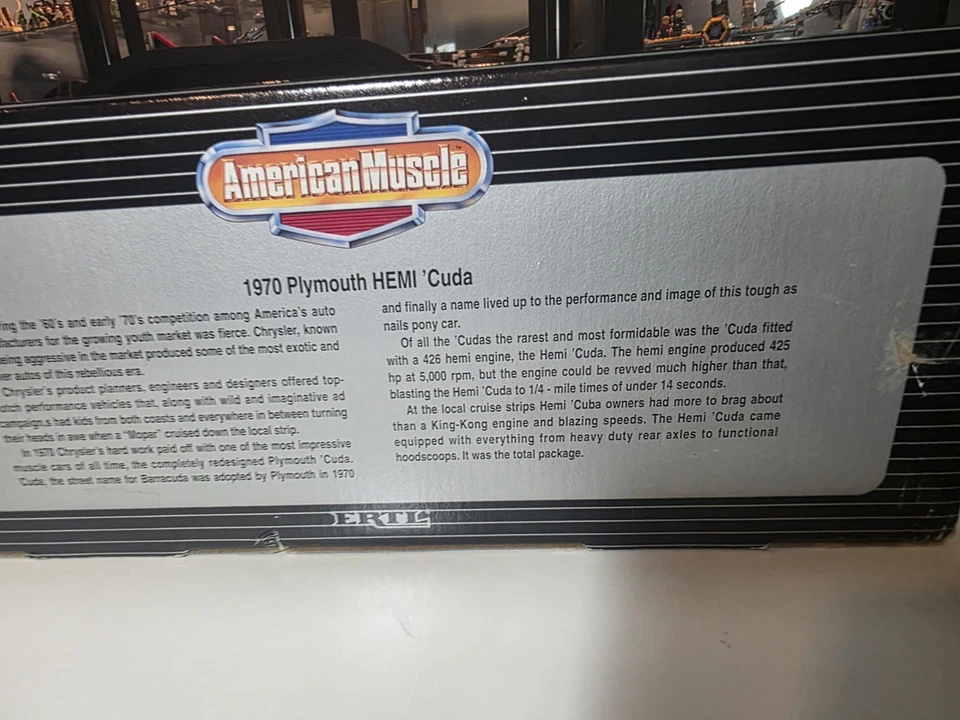 Plymouth Hemi Cuda 1970 1/18 Ertl diecast púrpura vendedor de Estados Unidos envío gratuito Foto 2 de 4