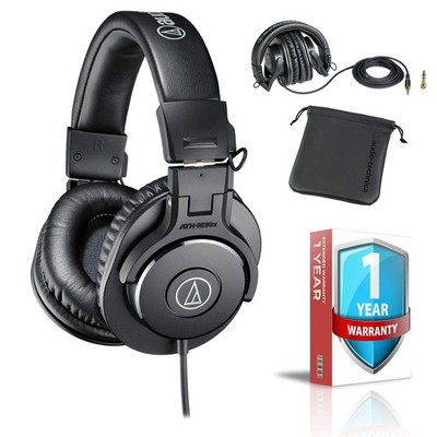 Audio Technica ATH-M30x Professional Monitor Headphones +Protective Carrying Cas
