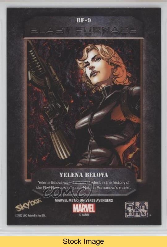 2024 Skybox Marvel Metal Universe Avengers Blast Furnace Yelena Belova ...