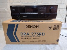 DENON HIFI AM/FM Stereo Receiver DRA-275RD Original Box & Remote Amplifier