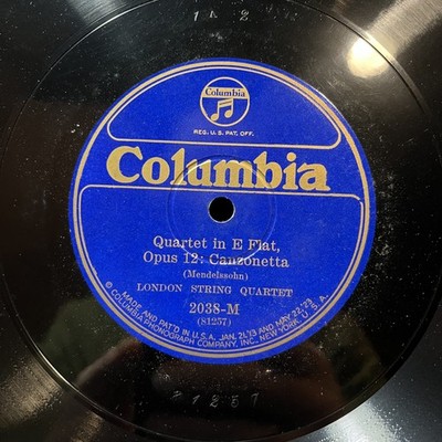 london string quartet - THE DHU LOCH / QUARTET IN E FLAT MENDELSSOHN (78RPM 10'')