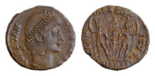 Constans c 337-361 AE 14mm 1,5g Antioch Soldiers Legionary Standart