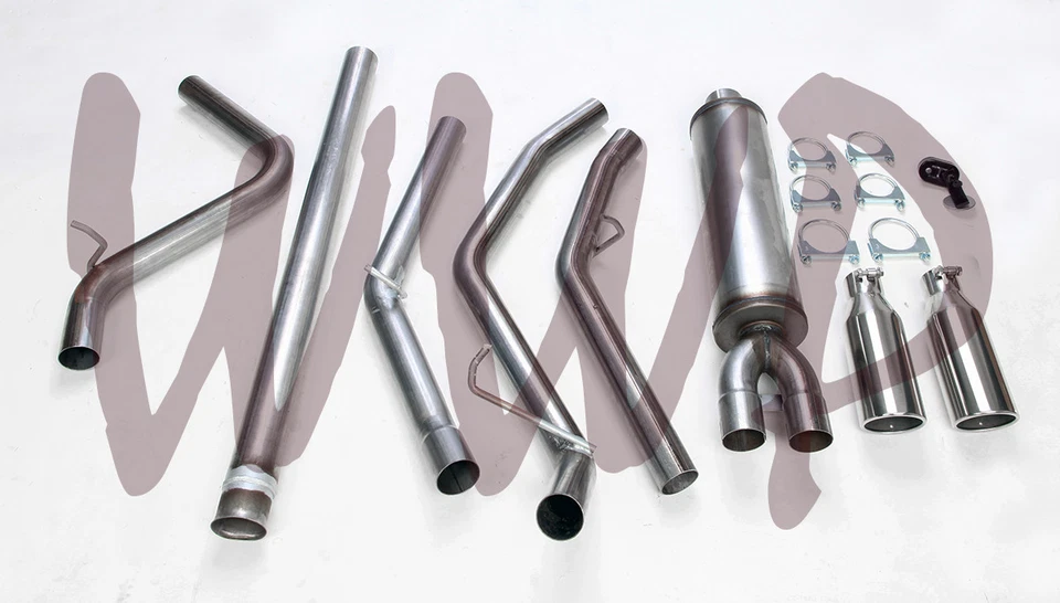 Sistema de escape CatBack doble de acero inoxidable de 3" camioneta Chevy/GMC 1500 V8 09-13 Foto 3 de 3