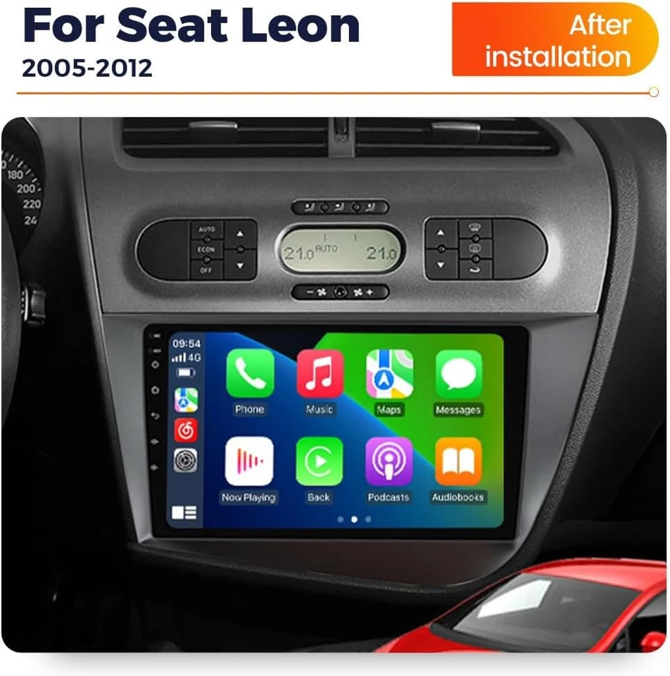 Android 15 Für Seat Leon MK2 1P1 2005-2012 Autoradio GPS NAVI WIFI BT RDS 4+64G - Bild 4 von 4