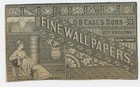 Mr Fancy Cancel O D Case's Sons Fine Wallpapers New York Vintage Ad Card #1784