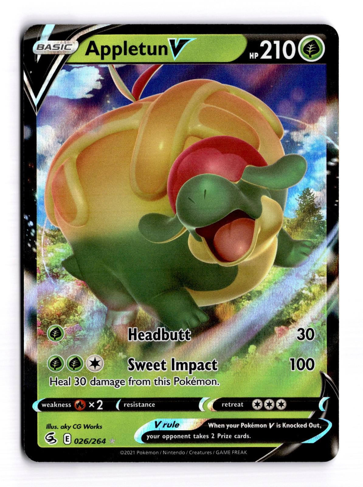 Appletun V 026/264 Holo V Rare Fusion Strike Pokemon Near Mint