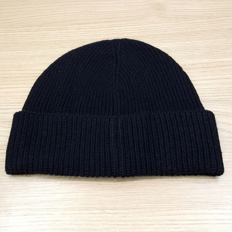 POLO RALPH LAUREN Hombre Gorro Negro Acanalado Puño Husky Perro Logo Foto 3 de 4