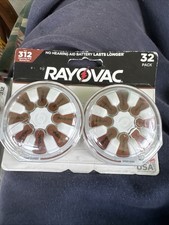 Rayovac 312 Hearing Aid Battery 32 Pack New Sealed Package